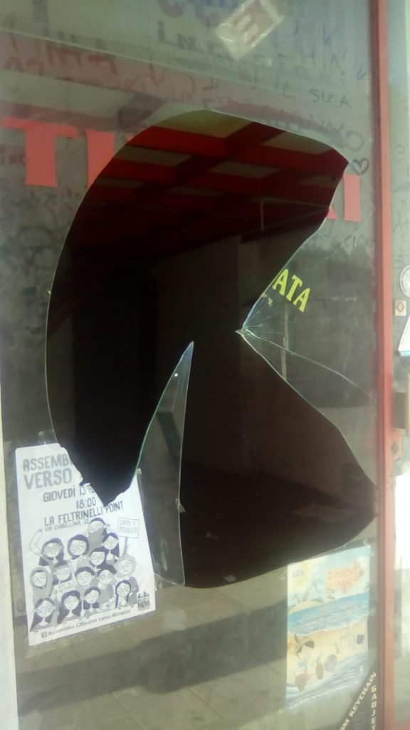 vetrine via primo settembre vandali 1