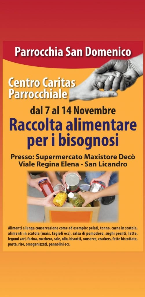 Messina - La parrocchia di San Domenico organizza una raccolta alimentare per aiutare chi ha necessità. 2 WhatsApp Image 2020 11 04 at 09.12.37